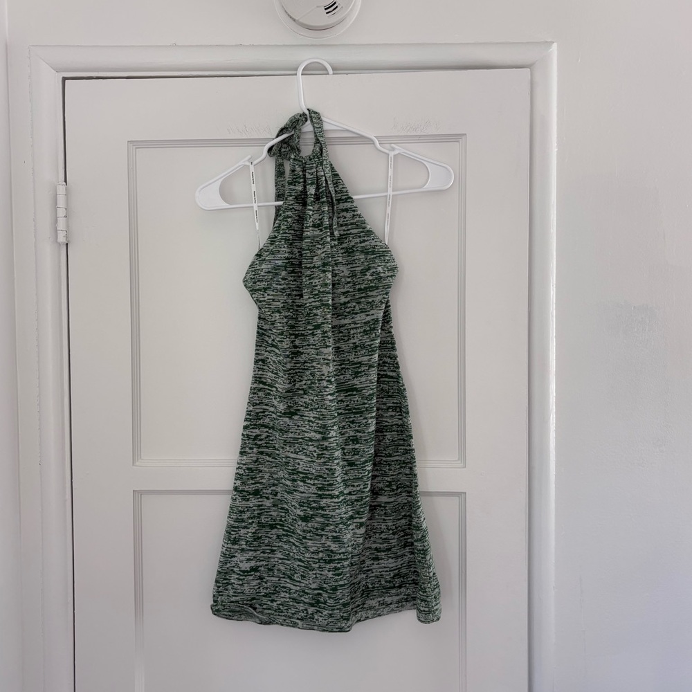 Charlie Holiday Green Halter Mini Dress